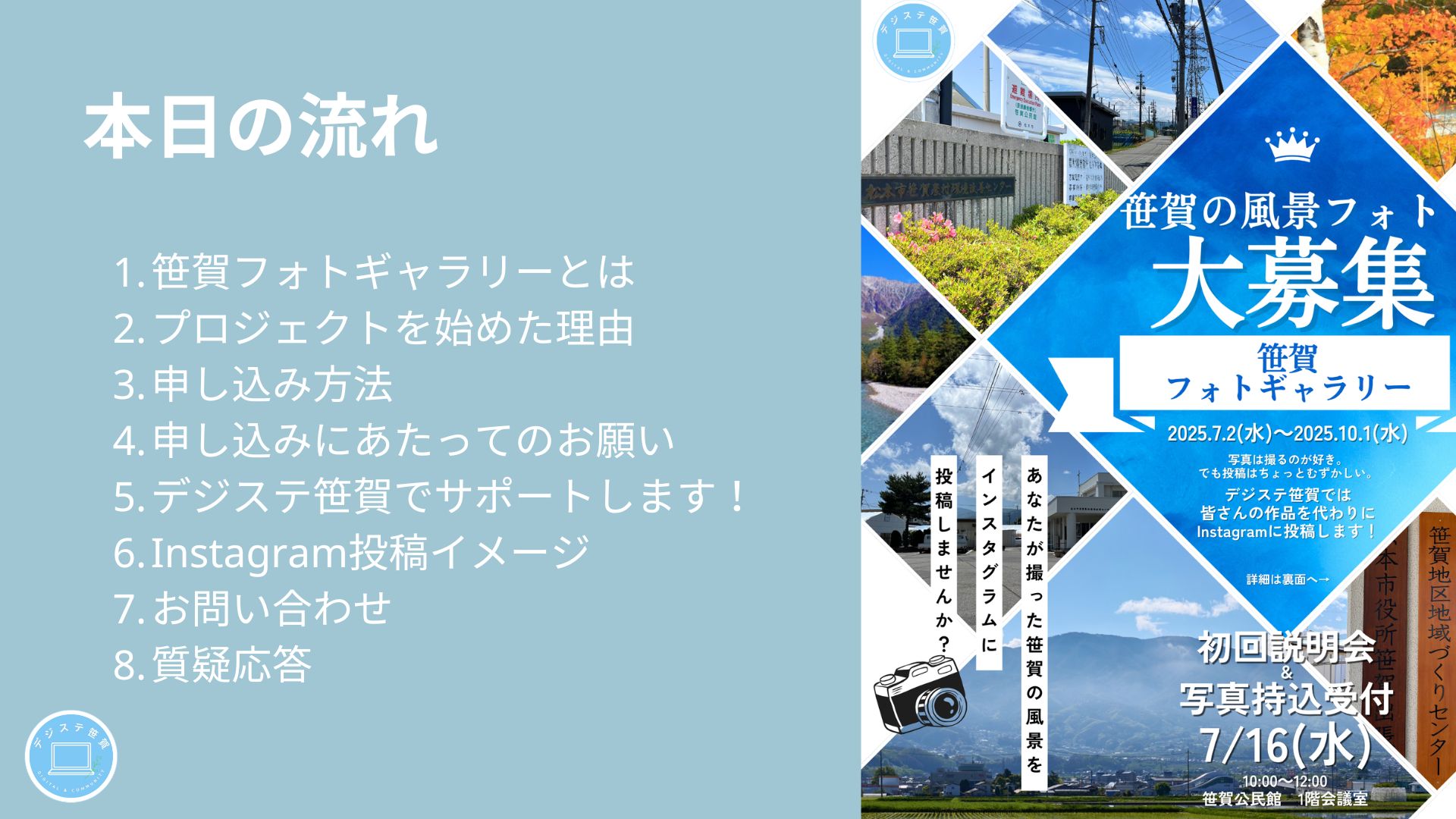 笹賀フォトギャラリー初回説明会